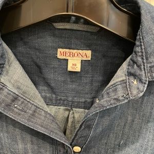 Merona XS jean shirt, oversized.